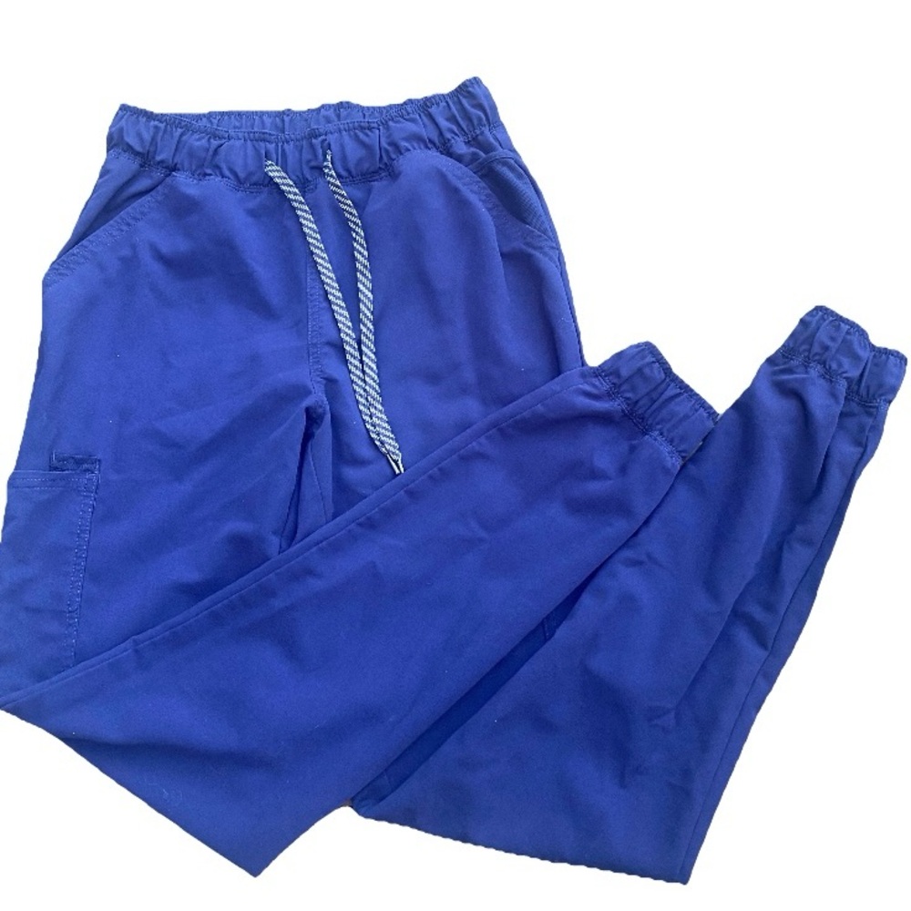Jaanuu Women's Scrub Pants Navy Size Small Tall Jogger‎ Elastic Waist Drawstring